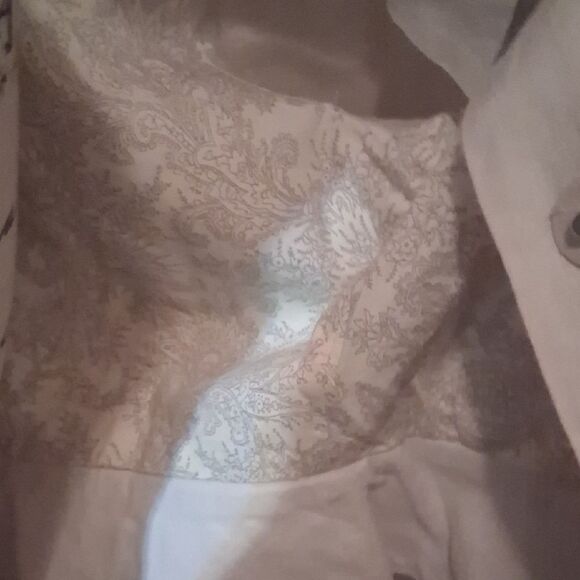 Elevenses Cream Linen Blazer Size 6 - Picture 8 of 9